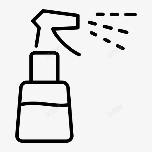 喷雾瓶清洁剂容器图标svg_新图网 https://ixintu.com 喷射器 喷雾瓶 容器 清洁剂