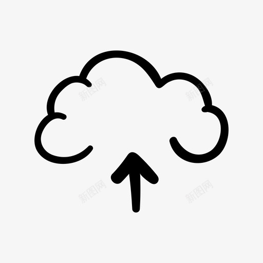 上传箭头云存储图标svg_新图网 https://ixintu.com icloud 上传 云存储 箭头