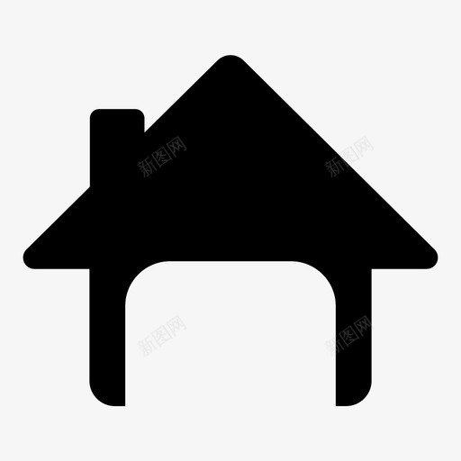 住宅车库汽车门图标svg_新图网 https://ixintu.com 仓库 住宅车库 大门 家庭 汽车 门