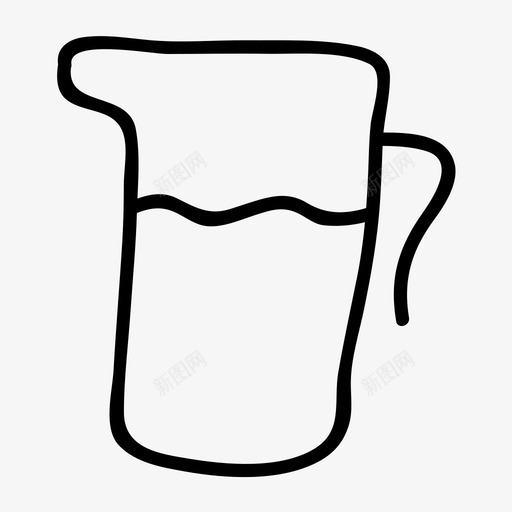 水壶厨房用具壶图标svg_新图网 https://ixintu.com 厨房用具 壶 容器 水壶 食物和饮料