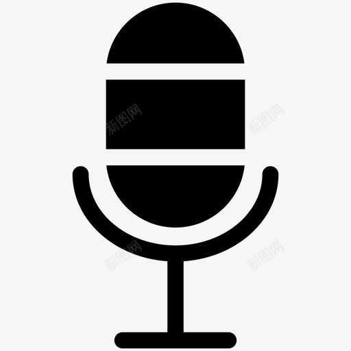 麦克风唱歌演讲图标svg_新图网 https://ixintu.com 唱歌 演讲 音乐和音频填充 麦克风