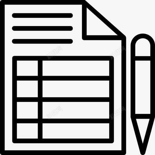 发票会计帐单图标svg_新图网 https://ixintu.com 会计 发票 帐单 收据 物流配送线图标
