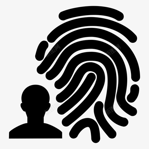 指纹搜索识别扫描图标svg_新图网 https://ixintu.com 安全 扫描 指纹搜索 识别
