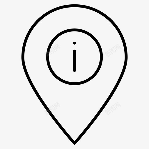 位置业务错误图标svg_新图网 https://ixintu.com 业务 位置 导航器 指针 购物电子商务细线图标 错误