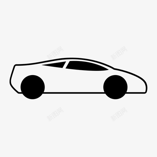 汽车跑车交通工具图标svg_新图网 https://ixintu.com 交通工具 汽车 跑车