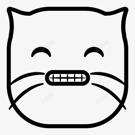 猫笑牙表情符号韩娜表情猫版图标svg_新图网 https://ixintu.com 猫笑牙 表情符号 韩娜表情猫版