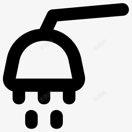 淋浴洗澡身体护理图标svg_新图网 https://ixintu.com 夏季和旅行平滑线图标 洒水 洗澡 淋浴 身体护理