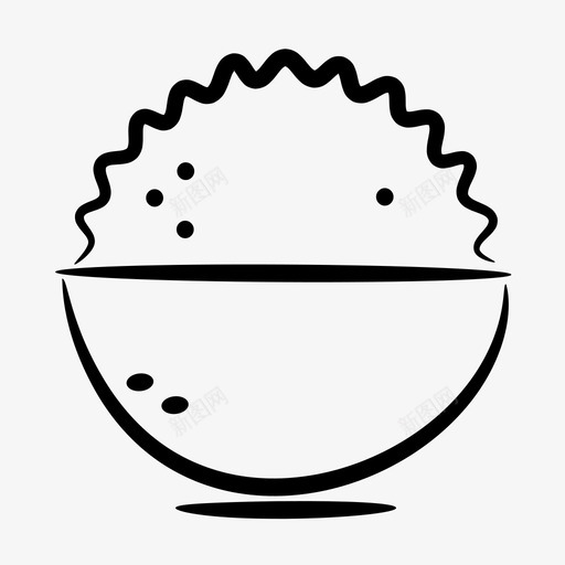 米饭亚洲食品日本图标svg_新图网 https://ixintu.com 亚洲食品 日本 日本料理 米饭 饭碗