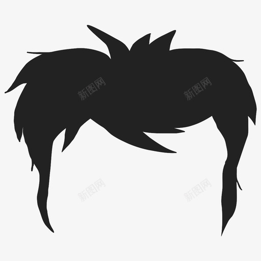 男性短发假发图标svg_新图网 https://ixintu.com 假发 男性短发