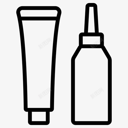 染发剂化妆品发廊图标svg_新图网 https://ixintu.com 化妆品 发廊 染发剂 理发店