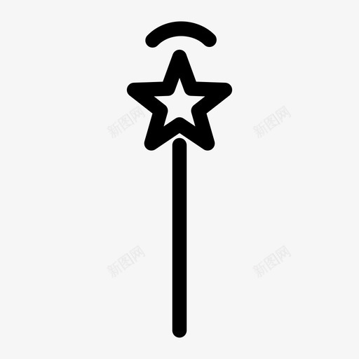 魔杖仙女魔术师图标svg_新图网 https://ixintu.com 仙女 咒语 女巫 巫师 魔术师 魔杖
