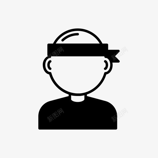 戴头巾的人头像秃头图标svg_新图网 https://ixintu.com 头像 戴头巾的人 用户 秃头