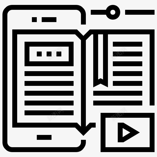 有声读物数字手机图标svg_新图网 https://ixintu.com 在线教育和在线学习 手机 数字 有声读物
