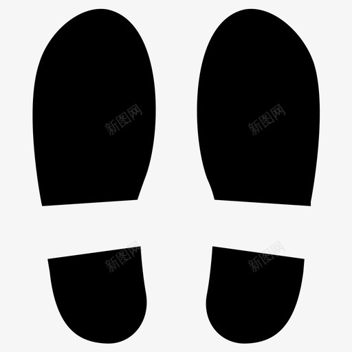 脚印鞋底图标svg_新图网 https://ixintu.com 脚印 鞋底