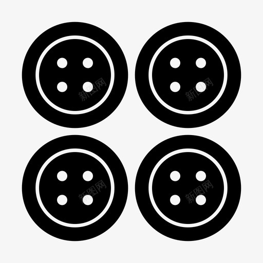 纽扣饼干扣子图标svg_新图网 https://ixintu.com 扣子 纽扣 缝纫 饼干