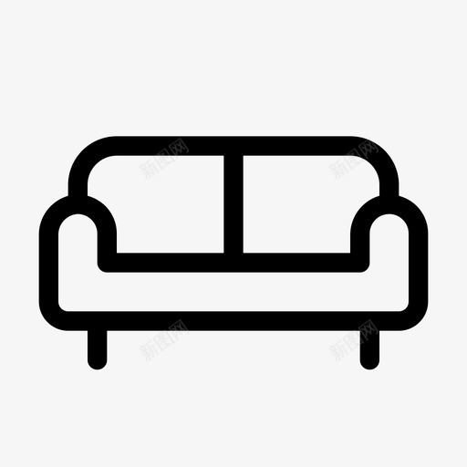 沙发家具休息室图标svg_新图网 https://ixintu.com 休息室 家具 沙发 长椅