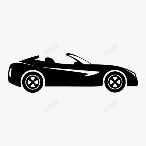 轿车敞篷车豪华轿车图标svg_新图网 https://ixintu.com 交通工具 敞篷车 豪华轿车 轿车