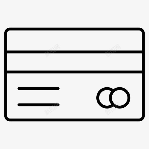 信用卡商务卡支付图标svg_新图网 https://ixintu.com 信用卡 商务卡 支付 购物电子商务细线图标