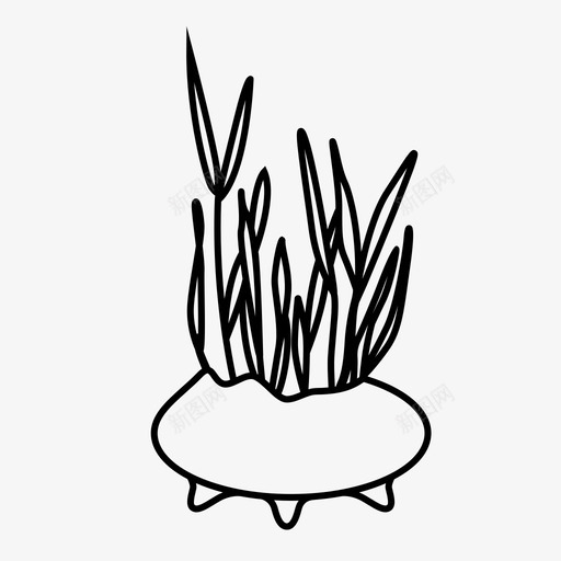 草装饰花园图标svg_新图网 https://ixintu.com 室内 盆栽 花园 草 装饰