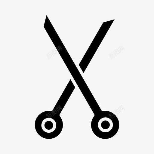 开剪刀剪修工具图标svg_新图网 https://ixintu.com 修工具 剪 学校材料 开剪刀