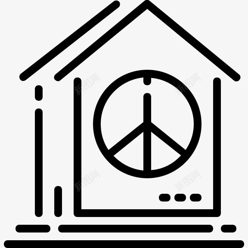 和平在家家庭幸福图标svg_新图网 https://ixintu.com 和平与人权 和平在家 家 家庭 幸福