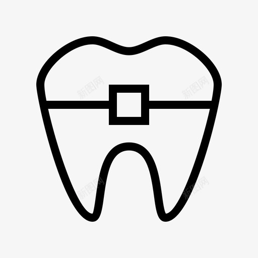 牙套牙医医院薄图标svg_新图网 https://ixintu.com 医院薄 牙医 牙套
