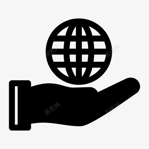 世界关怀地球生态图标svg_新图网 https://ixintu.com 世界关怀 地球 手与地球 环境 生态