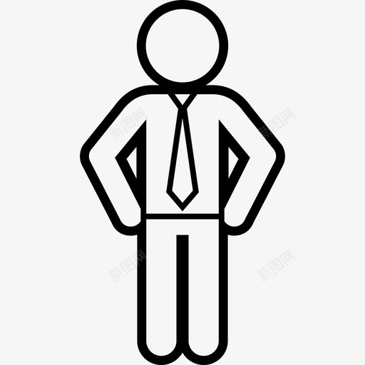 商人站着皮带商人图标svg_新图网 https://ixintu.com 上 商人 商人站着 手 皮带 等