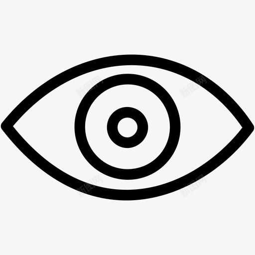 眼睛看视网膜图标svg_新图网 https://ixintu.com 其他15 可见 看 眼睛 视图 视网膜