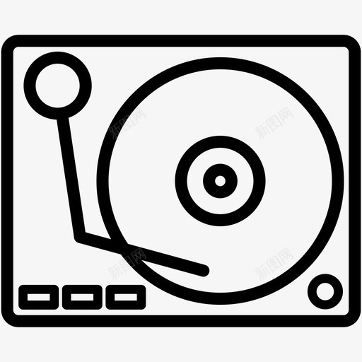 转盘留声机播放图标svg_新图网 https://ixintu.com 唱片 播放 播放器 留声机 转盘 麦克风
