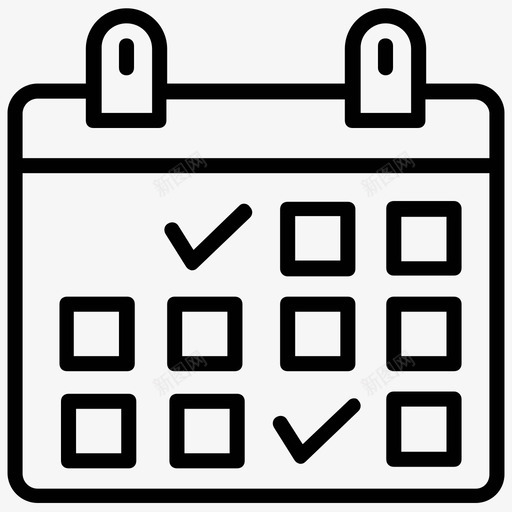 日程表约会日历图标svg_新图网 https://ixintu.com 事件 日历 日程表 时间表 约会 项目管理行图标