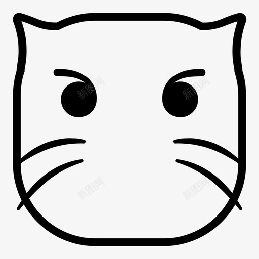 无脸猫表情符号韩娜表情猫版图标svg_新图网 https://ixintu.com 无脸猫 表情符号 韩娜表情猫版