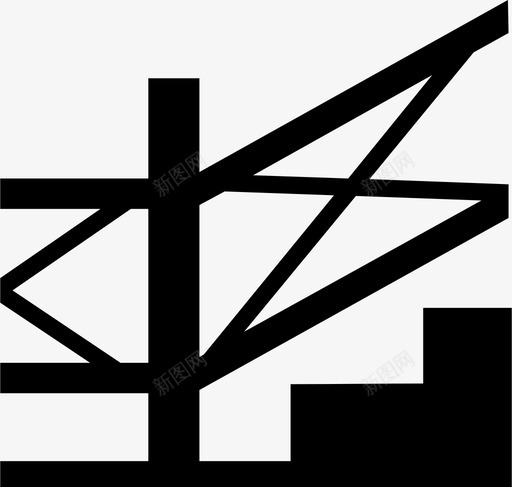 楼梯建筑物栏杆图标svg_新图网 https://ixintu.com 建筑物 栏杆 楼梯