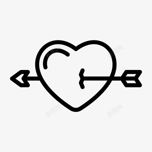 心和箭心爱图标svg_新图网 https://ixintu.com 婚礼 心 心和箭 情人节 爱