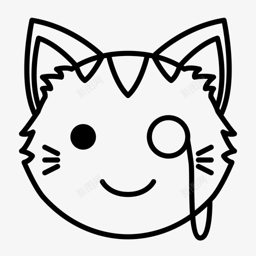 猫脸与蒙面眼镜表情浮夸图标svg_新图网 https://ixintu.com 浮夸 猫脸与蒙面眼镜 猫表情 表情