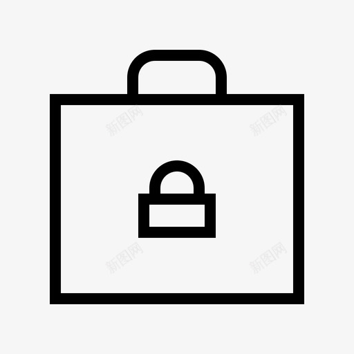 锁着的公文包保护安全图标svg_新图网 https://ixintu.com 保护 安全 安全灯 锁着的公文包