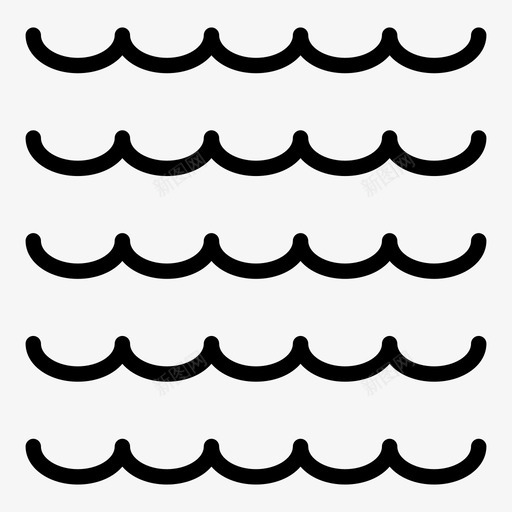 海浪海洋图案图标svg_新图网 https://ixintu.com 图案 水 海洋 海浪