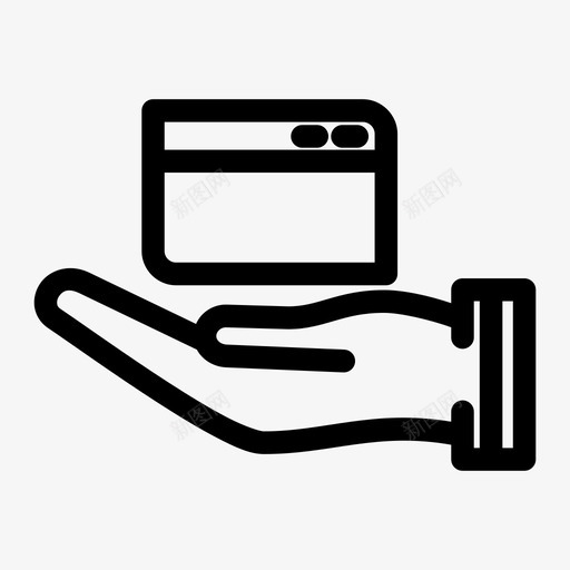 信用卡给手图标svg_新图网 https://ixintu.com 付 信用卡 手 给