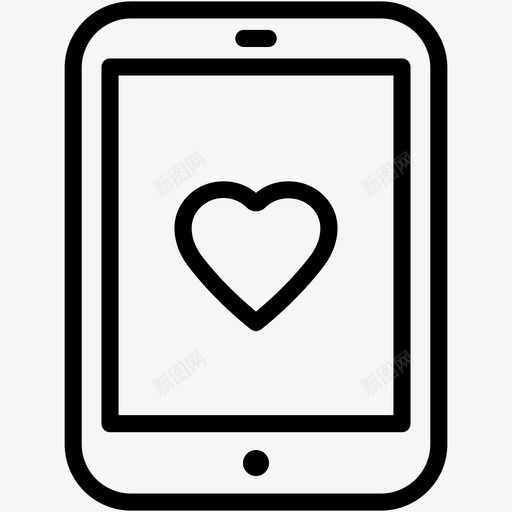平板心最爱ipad图标svg_新图网 https://ixintu.com ipad 平板心 最爱 爱 移动平板