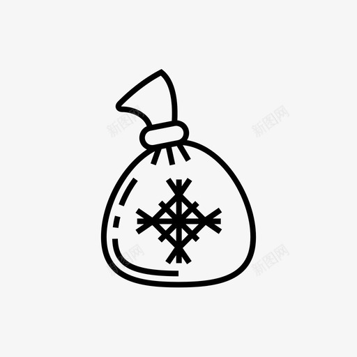 一袋糖果圣诞节一袋袋图标svg_新图网 https://ixintu.com 一袋糖果 一袋袋 冬天 圣诞老人包 圣诞节