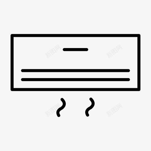 空调电子暖气图标svg_新图网 https://ixintu.com 暖气 清爽 电子 空调