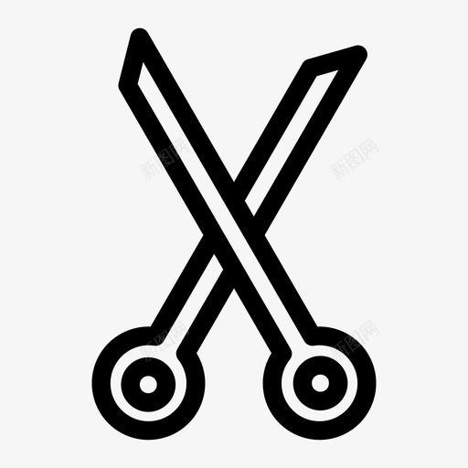 开剪刀剪修工具图标svg_新图网 https://ixintu.com 修工具 剪 学校材料 开剪刀