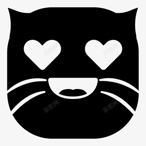 可爱的猫表情符号韩娜表情猫版图标svg_新图网 https://ixintu.com 可爱的猫 表情符号 韩娜表情猫版