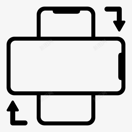 iphonex旋转苹果iphonex图标svg_新图网 https://ixintu.com iphonex iphonex旋转 横向 纵向 苹果