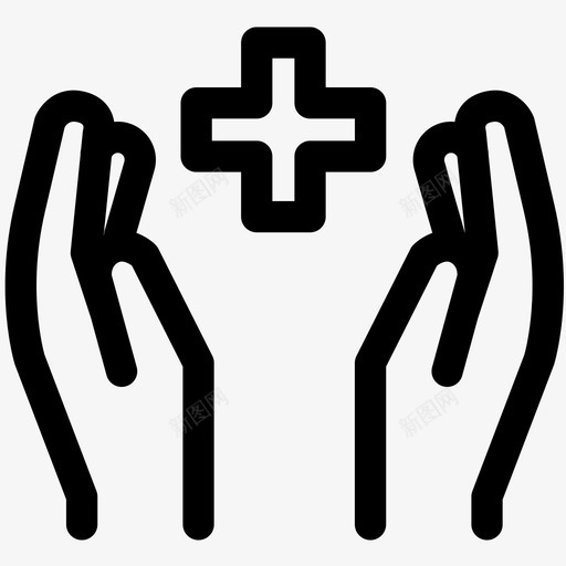保健手医院图标svg_新图网 https://ixintu.com 保健 医学科学大纲 医疗 医院 手 防护