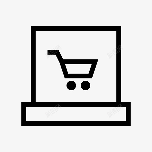 网店硬件笔记本电脑图标svg_新图网 https://ixintu.com 商业瘦 硬件 笔记本电脑 网店