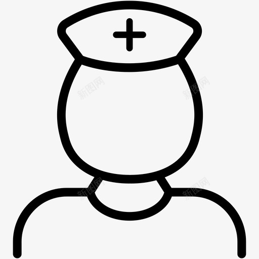 护士医疗保健医院图标svg_新图网 https://ixintu.com 医疗 医疗保健 医疗保健2 医院 妇女 护士