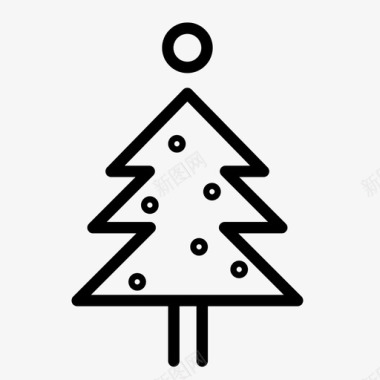 圣诞树礼物节日图标图标