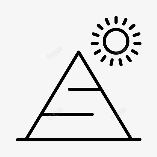 金字塔古代开罗图标svg_新图网 https://ixintu.com 世界奇观 古代 埃及 开罗 金字塔