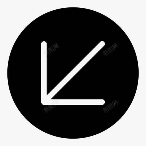 左下箭头gui界面图标svg_新图网 https://ixintu.com gui mnml20 左下箭头 用户界面 界面